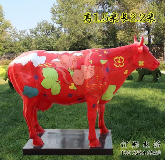 花牛雕塑廠家 彩色原理設(shè)計(jì) 不銹鋼花牛雕塑供應(yīng)商
