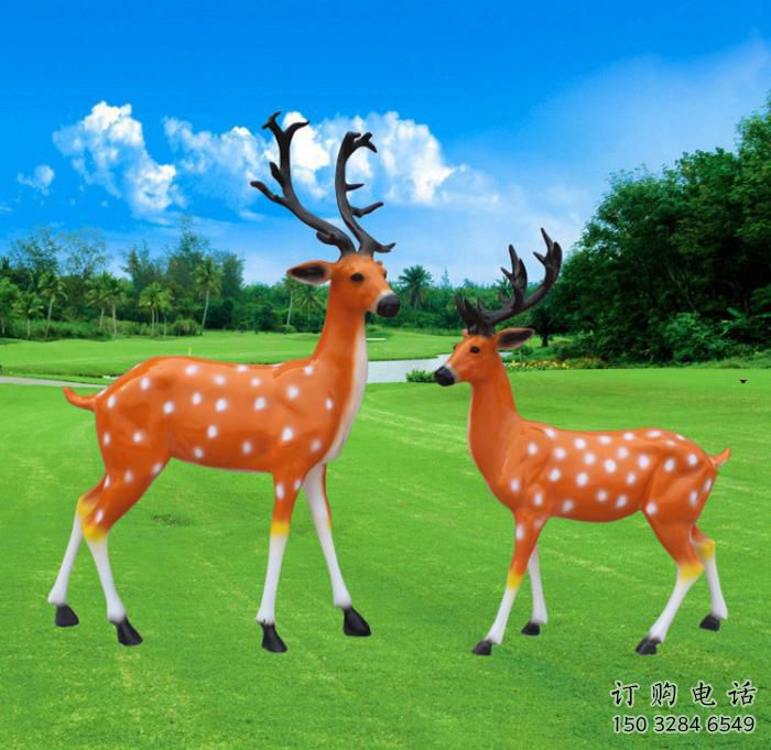 梅花鹿雕塑廠家 大小可定 不銹鋼梅花鹿雕塑價格