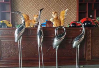 不銹鋼火烈鳥雕塑廠家 鏡面工藝 鏡面火烈鳥雕塑制作