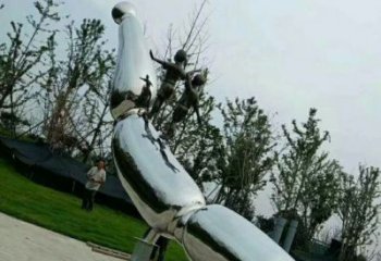 蓮藕雕塑廠家 不銹鋼鏡面蓮藕雕塑制作