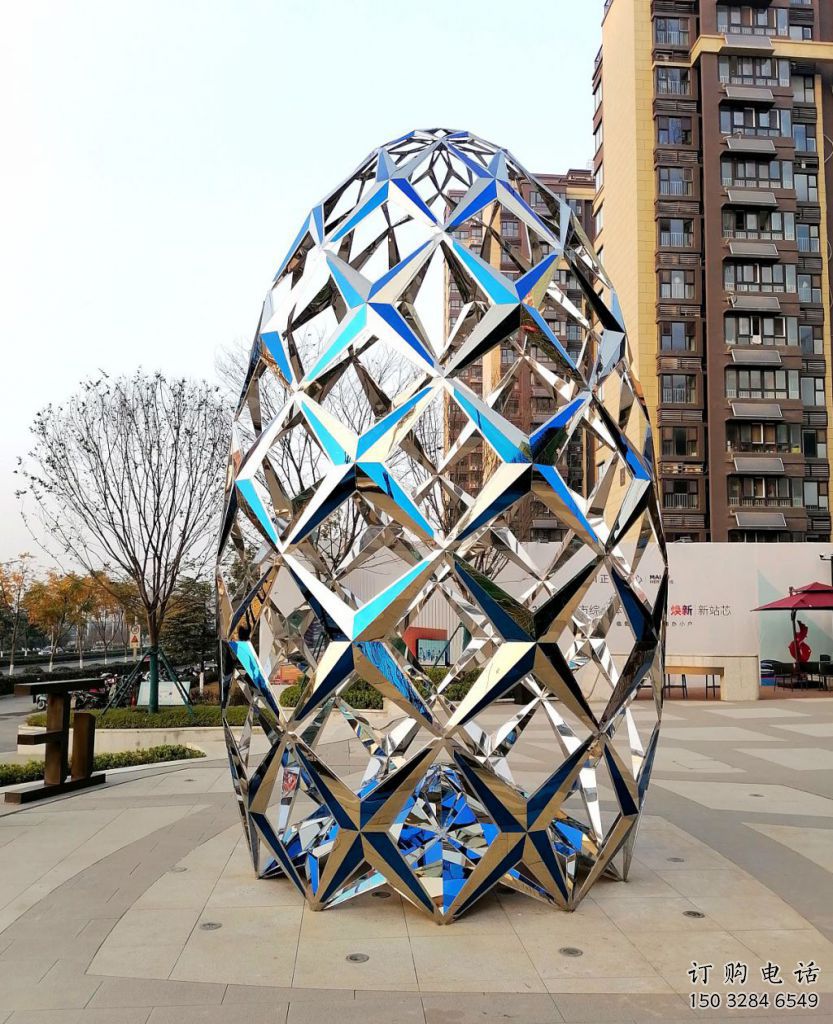 鏡面鏤空球雕塑 不銹鋼鏡面鏤空球雕塑廠家
