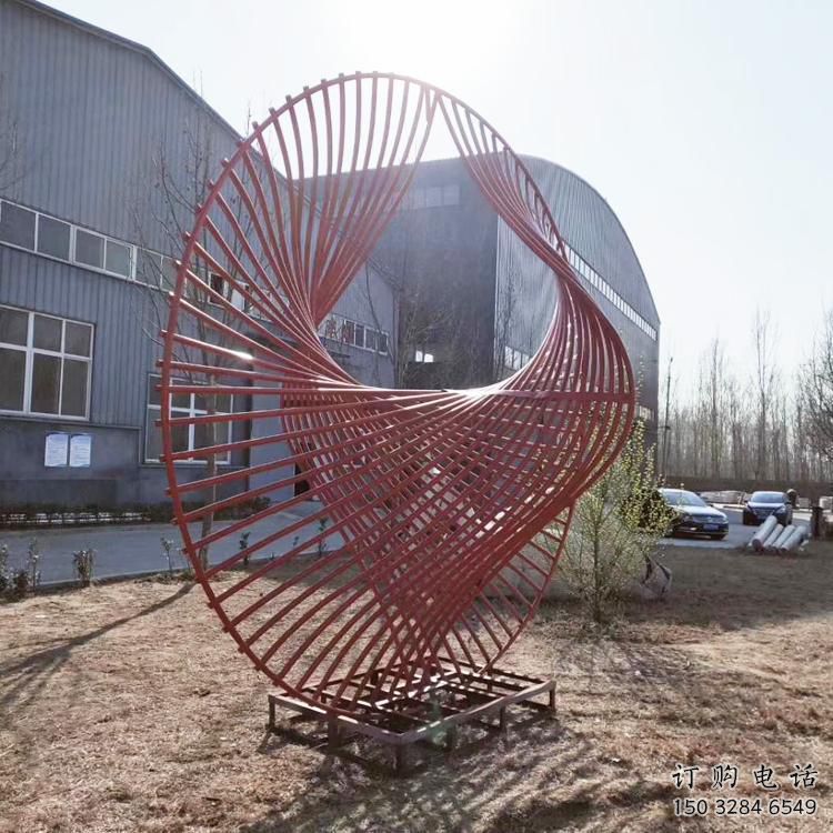 圓環(huán)雕塑 拉絲烤漆擺件 戶外不銹鋼圓環(huán)雕塑廠家