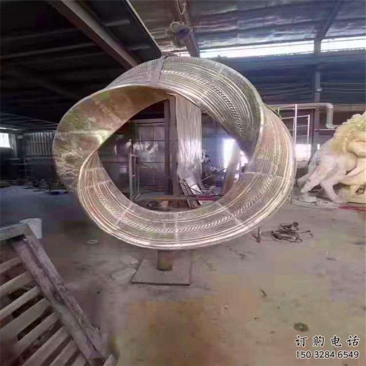 異形圓環(huán)雕塑 街道景觀小品 切面圓環(huán)雕塑廠家