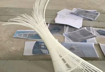 魚(yú)尾雕塑 中式鋼管烤漆 房地產(chǎn)魚(yú)尾雕塑