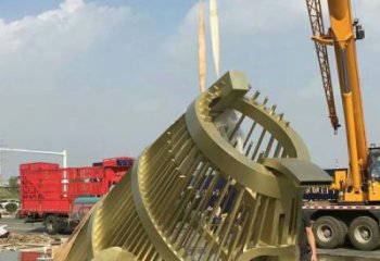 廣場(chǎng)魚(yú)尾雕塑 鏤空異形小品 抽象魚(yú)尾雕塑