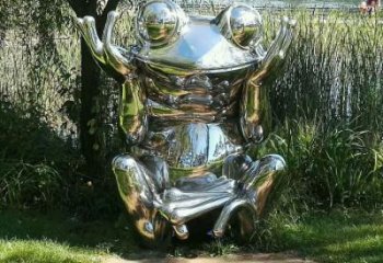 鏡面青蛙雕塑 風景區草地小品 中式鏡面青蛙雕塑廠家