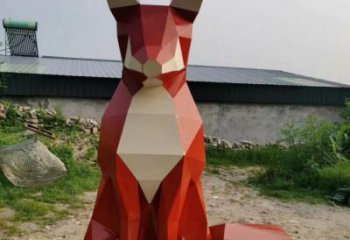 庭院狐貍雕塑廠家 歐式仿真擺件 戶外噴漆狐貍雕塑