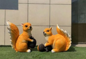 風景區松鼠雕塑廠家 中式戶外擺件 風景區仿真松鼠雕塑