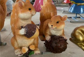 游樂場松鼠雕塑廠家 戶外賓館擺件 住宅小區彩繪松鼠雕塑