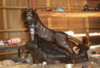 室內(nèi)老虎雕塑廠家 大型酒店小品 現(xiàn)代異形老虎雕塑