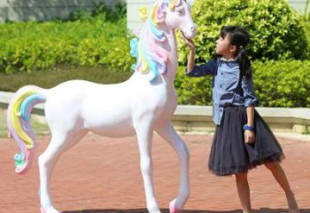 公園獨角獸雕塑廠家 中式抽象小品 風景區仿古獨角獸雕塑