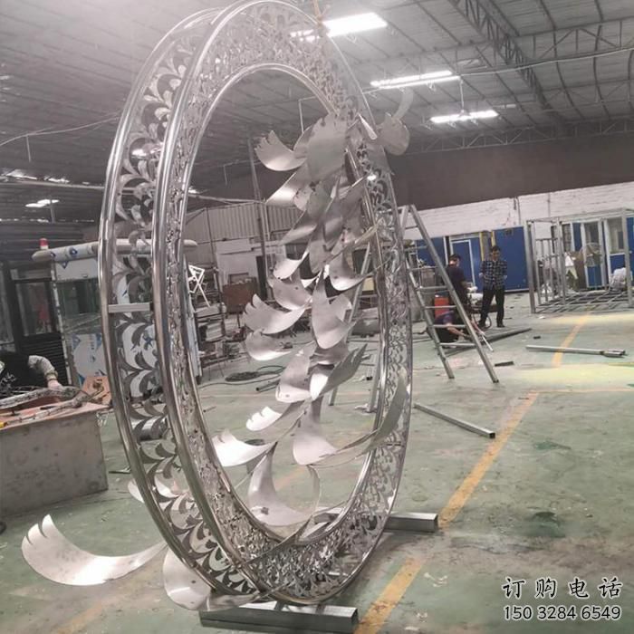 鏡面海燕雕塑廠家 現代創意擺件 游樂場異形海燕雕塑