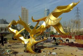 公園海燕雕塑廠家 中式鍍金小品 風景區(qū)仿真海燕雕塑