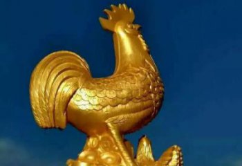 仿真公雞雕塑廠家 大型鍍金擺件 公園噴漆公雞雕塑