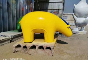 商業(yè)街狗熊雕塑廠家 大型廣場擺件 步行街異形狗熊雕塑