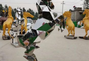 風(fēng)景區(qū)馬雕塑廠(chǎng)家 中式室內(nèi)擺件 風(fēng)景區(qū)抽象馬雕塑