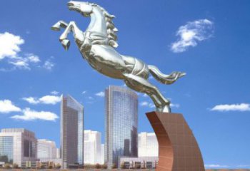 鏡面天馬雕塑廠家 現(xiàn)代抽象擺件 商場(chǎng)切面天馬雕塑