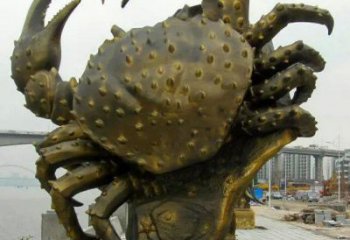 商業(yè)街螃蟹雕塑廠家 大型街頭擺件 步行街異形螃蟹雕塑