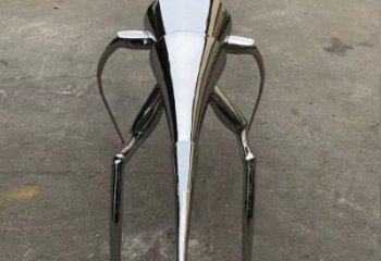 步行街螞蚱雕塑廠家 創(chuàng)意鏡面擺件 抽象切面螞蚱雕塑