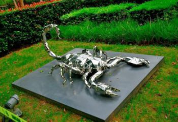 公園蝎子雕塑廠家 現代抽象擺件 草地切面蝎子雕塑