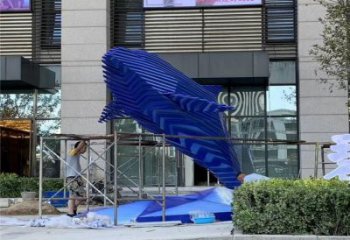 街道金魚雕塑廠家 創意村口小品 酒店拉絲金魚雕塑