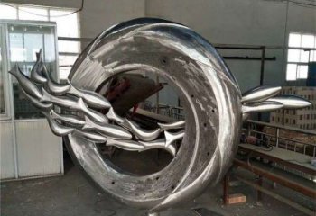 商場麥穗魚雕塑廠家 中式室內小品 酒店拉絲麥穗魚雕塑