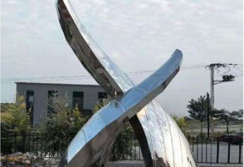 鍛造魚(yú)尾雕塑廠家 卡通鏡面擺件 廣場(chǎng)啞光魚(yú)尾雕塑