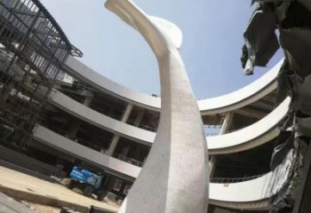 商場(chǎng)魚(yú)尾雕塑廠家 中式戶外小品 大型抽象魚(yú)尾雕塑