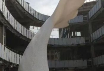 商業(yè)街魚(yú)尾雕塑廠家 大型廣場(chǎng)擺件 步行街異形魚(yú)尾雕塑