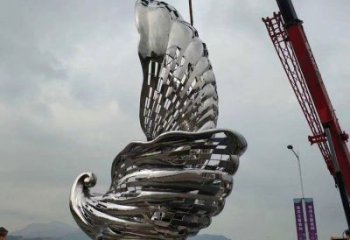 抽象海螺雕塑廠家 創意村口擺件 戶外鏡面海螺雕塑