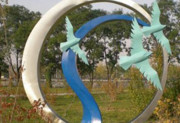 村口飛鴿雕塑廠家 中式啞光擺件 戶外廣場飛鴿雕塑