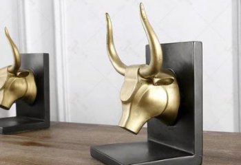 切面牛頭雕塑廠家 現(xiàn)代抽象擺件 商場(chǎng)幾何牛頭雕塑