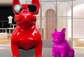 仿真小狗雕塑廠家 大型剪影擺件 公園噴漆小狗雕塑