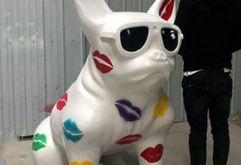 切面小狗雕塑廠家 現(xiàn)代抽象擺件 商場(chǎng)卡通小狗雕塑