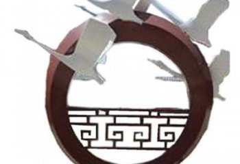 戶外鴻雁雕塑廠家 現代噴漆小品 游樂場異形鴻雁雕塑