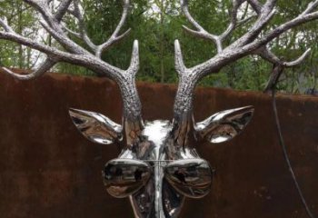 商業(yè)街鹿角雕塑廠家 大型街頭擺件 步行街異形鹿角雕塑