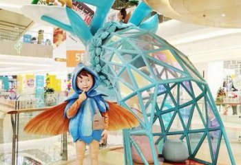 鏤空鹿角雕塑廠家 現(xiàn)代抽象擺件 廣場幾何鹿角雕塑