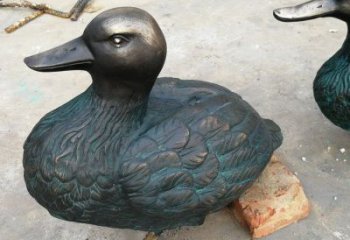 園林鴨子雕塑廠家 大型抽象擺件 街道仿古鴨子雕塑