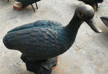 商場鴨子雕塑廠家 中式室內小品 酒店仿古鴨子雕塑