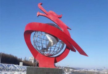 烤漆飛龍雕塑廠家 校園廣場擺件 大型現代飛龍雕塑