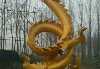 商業街飛龍雕塑廠家 大型現代擺件 步行街異形飛龍雕塑