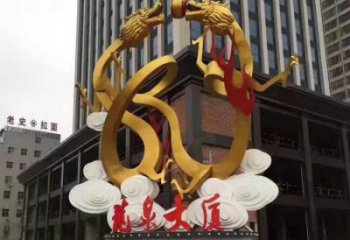酒店飛龍雕塑廠家 創意烤漆擺件 風景區仿古飛龍雕塑