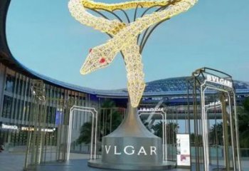 幾何龍形雕塑廠家 中式戶(hù)外擺件 草地切面龍形雕塑