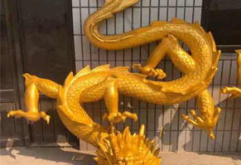 公園蛟龍雕塑廠家 中式烤漆小品 風景區仿古蛟龍雕塑