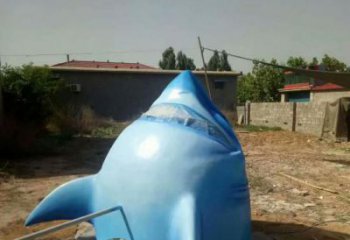 街道魚頭雕塑廠家 創(chuàng)意村口小品 酒店烤漆魚頭雕塑