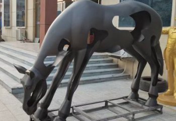 園林跑馬雕塑廠家 大型現代擺件 街道仿古跑馬雕塑