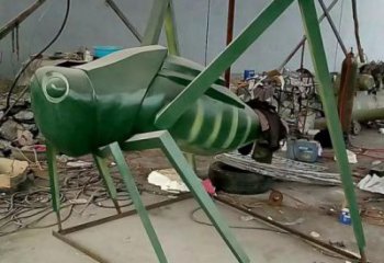 街道蟈蟈雕塑廠家 創意小品 酒店拉絲蟈蟈雕塑