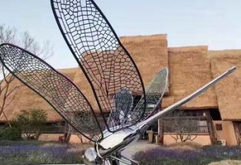 噴漆蜻蜓點水雕塑廠家 卡通廣場小品 草地蜻蜓點水雕塑