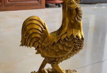 仿真金雞雕塑廠家 大型房地產(chǎn)擺件 公園噴漆金雞雕塑