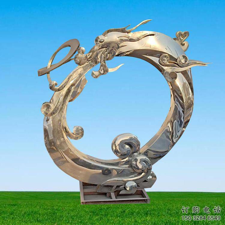 抽象龍雕塑廠家 創意村口擺件 大型歐式龍雕塑